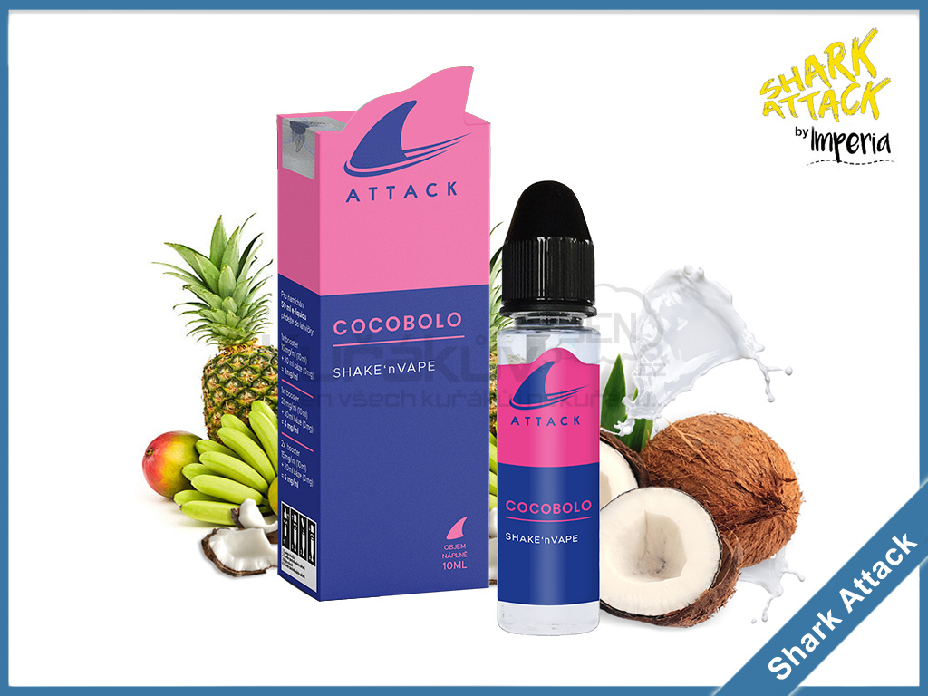 Cocobolo (Tropické ovoce s kokosovým mlékem) - Shark Attack - Imperia - Shake and Vape příchuť 10 ml