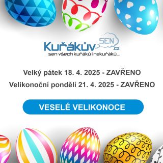 Ve dnech 18. 4. a 21. 4. 2025 bude prodejna zavřena z důvodu velikonočních svátků. Děkuji za pochopení a přeji vám krásné...