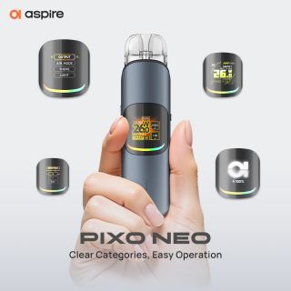 🆕 Aspire Pixo Neo 🆕 Tradiční aktivace potahem zajišťuje velmi snadné a přirozené ovládání. Pixo Neo Pod je koncipován jako...